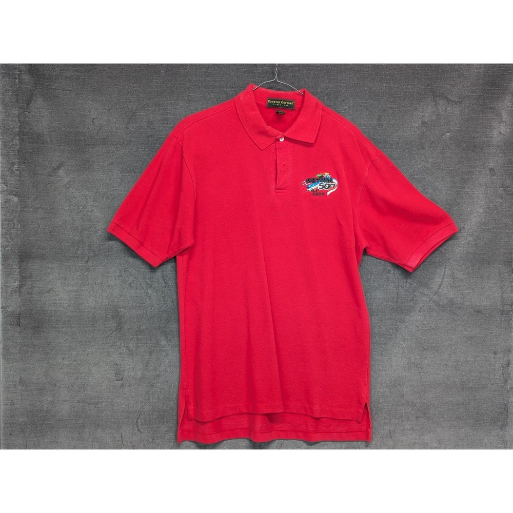 Vintage Country Cottons Red NASCAR Shirt Polo Daytona 500 Racing 1998 Size M